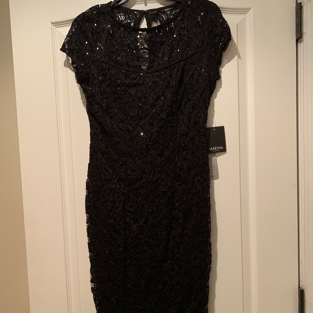 Lace sequined dress